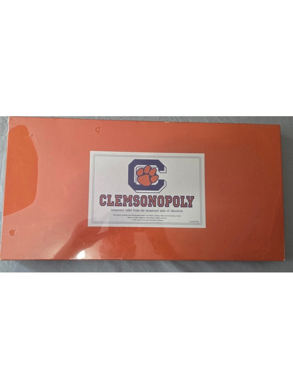 Vintage 1987 Clemsonopoly Clemson Tigers Board Game 2nd Edition Late for